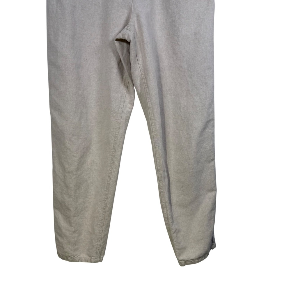 Vintage Talbots Linen Cotton Tapered‎ Trousers 12P Beige Coastal Grandma 90s - Picture 7 of 12